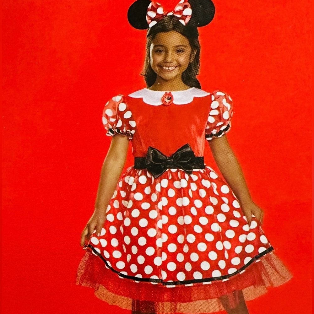 New Child’s Minnie Mouse Dress & Headband 6 / 6x Disney Vacation Costume